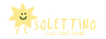 Yellow sun character with 'solettino' text on a white background